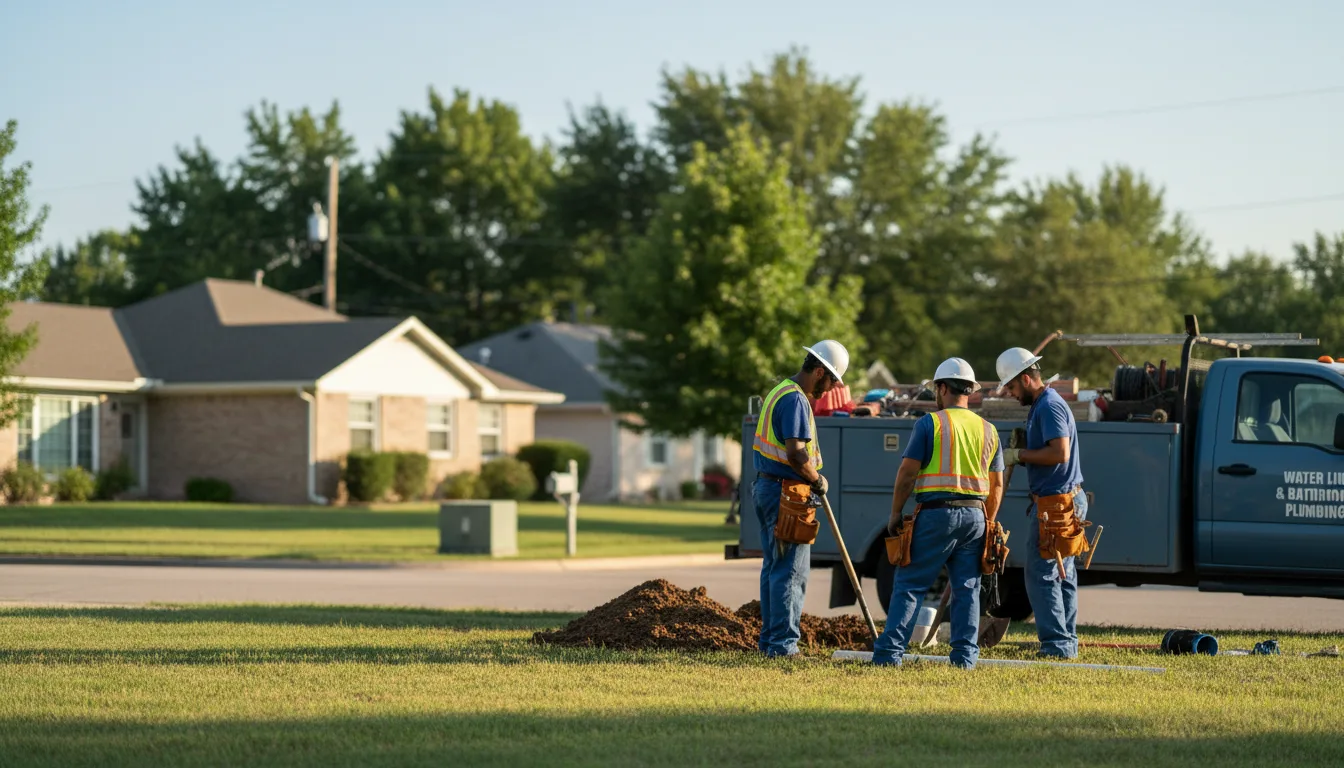 Residential water line and bathroom plumbing service in Cash, AR
